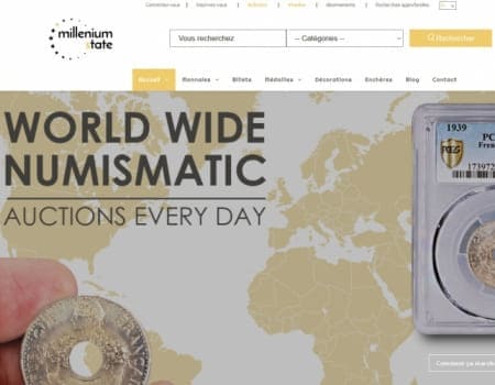 Création marketplace ecommerce dans le numismatique