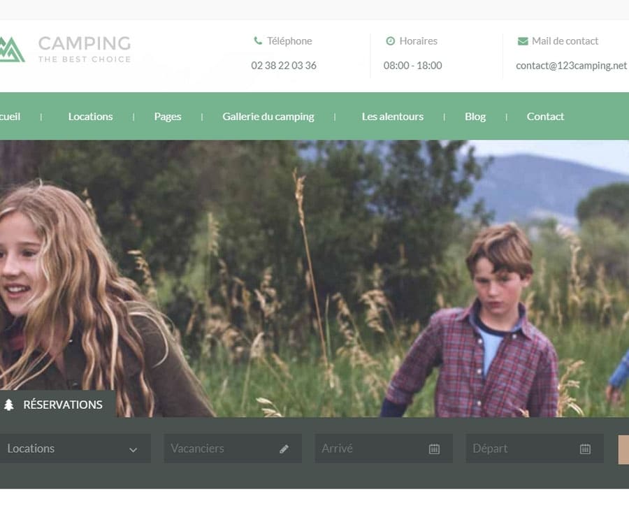 Site internet vitrine pour camping